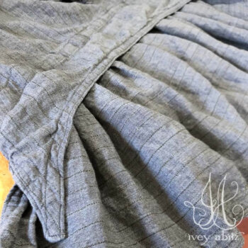 Baedeker Skirt in Grey Garden Washed Stripe Linen