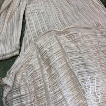 Fairholme Frock in Gardenia Variegated Stripe Weave.