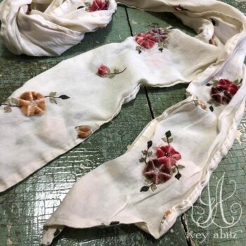 Fairholme Sash in Floral Embroidered Velvet-on-Voile