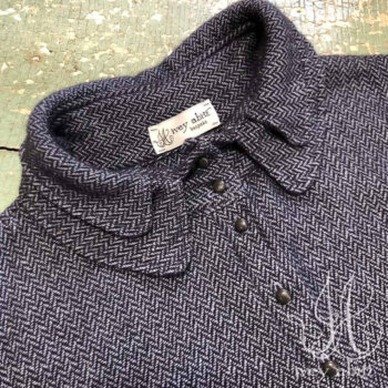 Inglenook Vest in Fresh Water Silk Herringbone, adorned with antique buttons, circa early 1900&rsquo;s.