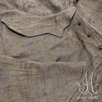 Chevallier Duster Coat in Grey Garden Floral Jacquard