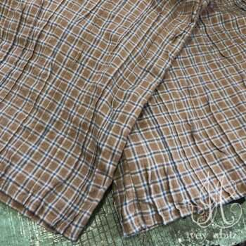 Lydia Trousers in Sun and Sky Soft Plaid.