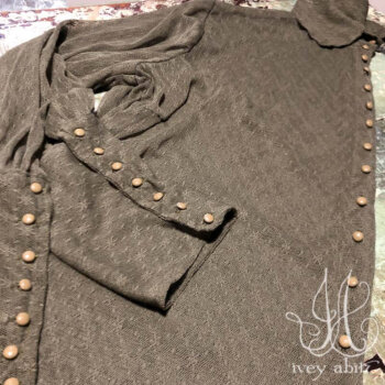 Coulson Coat Dress in Flora Netted Lace, adorned with antique buttons, circa early 1900&rsquo;s.