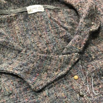 Chevallier Vest in Bouquet Old World Weave, adorned with antique buttons, circa early 1900&rsquo;s.