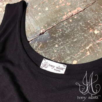 Cilla Slip Frock in Black Silk Knit