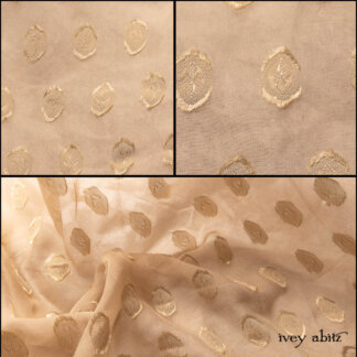 Biscuit Embroidered Dot Silk Chiffon