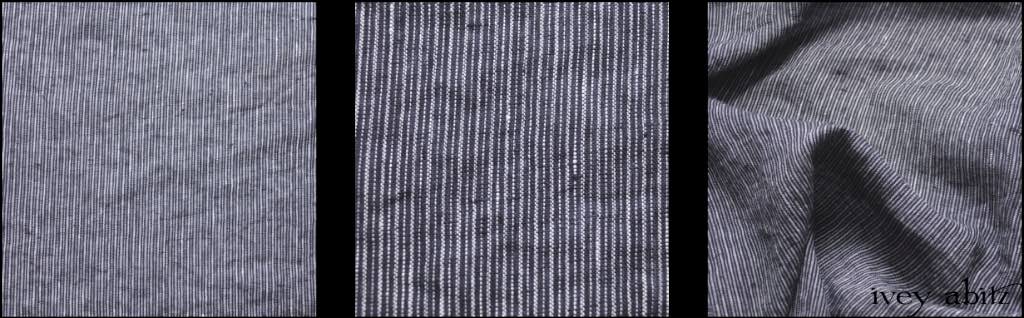 Black and White Wispy Striped Linen by Ivey Abitz