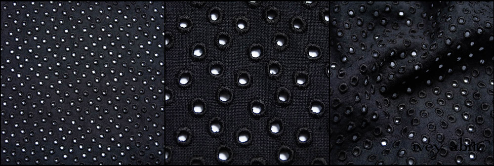 Black Embroidered Circle Linen