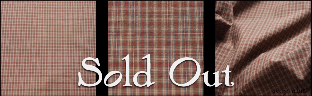 Brick Plaid Cotton - Description: A smart, yarn dyed plaid in an even smarter cotton broadcloth year round weave. It has a mix of our Brick hues with a hint of Lawn. It is a muted, subtle, and striking plaid that is pleasant to look upon. It is even more pleasant to wear in one of our frocks, skirts, or shirts.