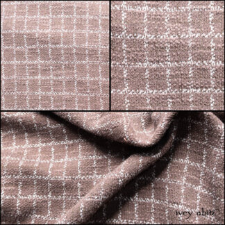 Brown and Grey Windowpane Soft Knit
