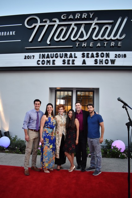 Carolyn Hennesy with cast of Master Class, wearing Ivey Abitz.