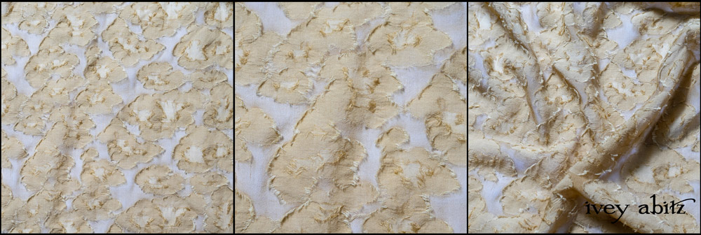 Chamomile Frayed Embroidered Silk