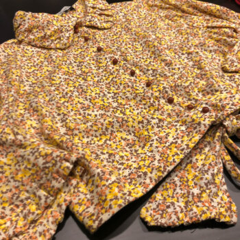 Wilhemena Jacket detail in a cheerful knit.