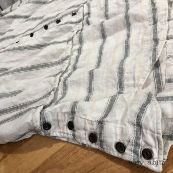 Harrison Duster Coat bottom hem detail.