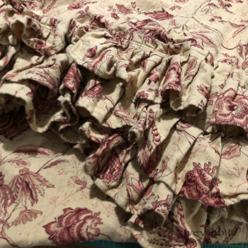 Fennefleur Frock in Rosy Floral Linen, bottom hem detail.