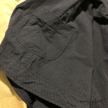 Bottom hem of our playful and oh so comfortable Montague Trousers. Shown here in a sold out weave.