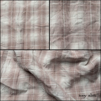Dusty Rose Crushed Plaid Weave