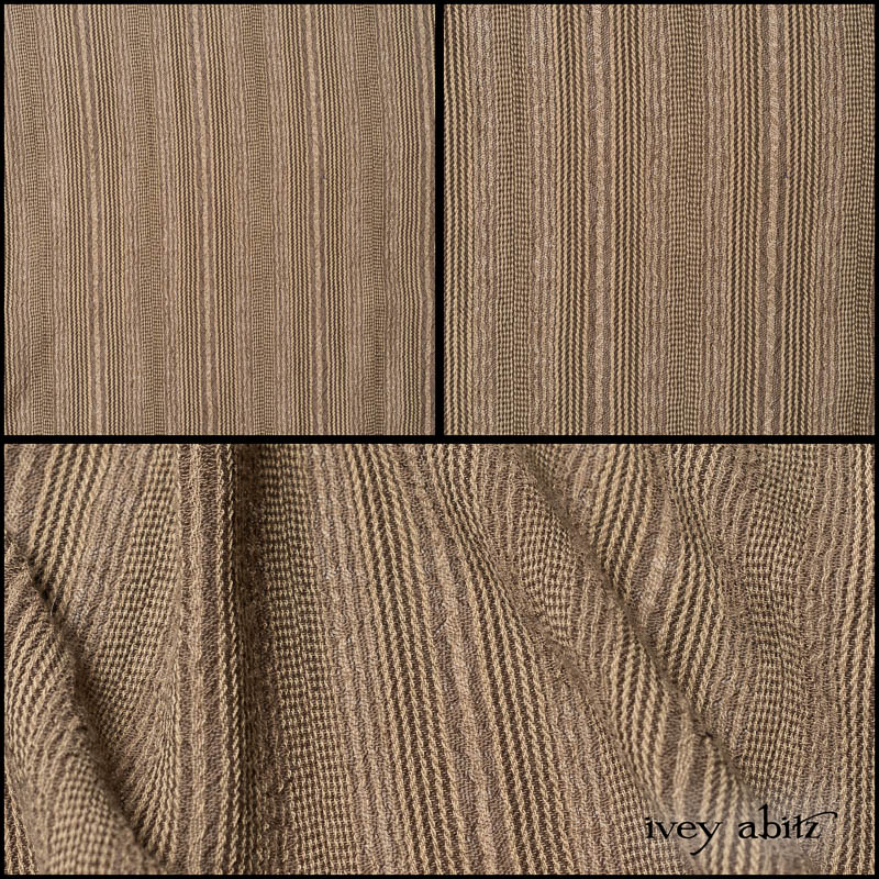 Earthen Embroidered Stripe Gauze