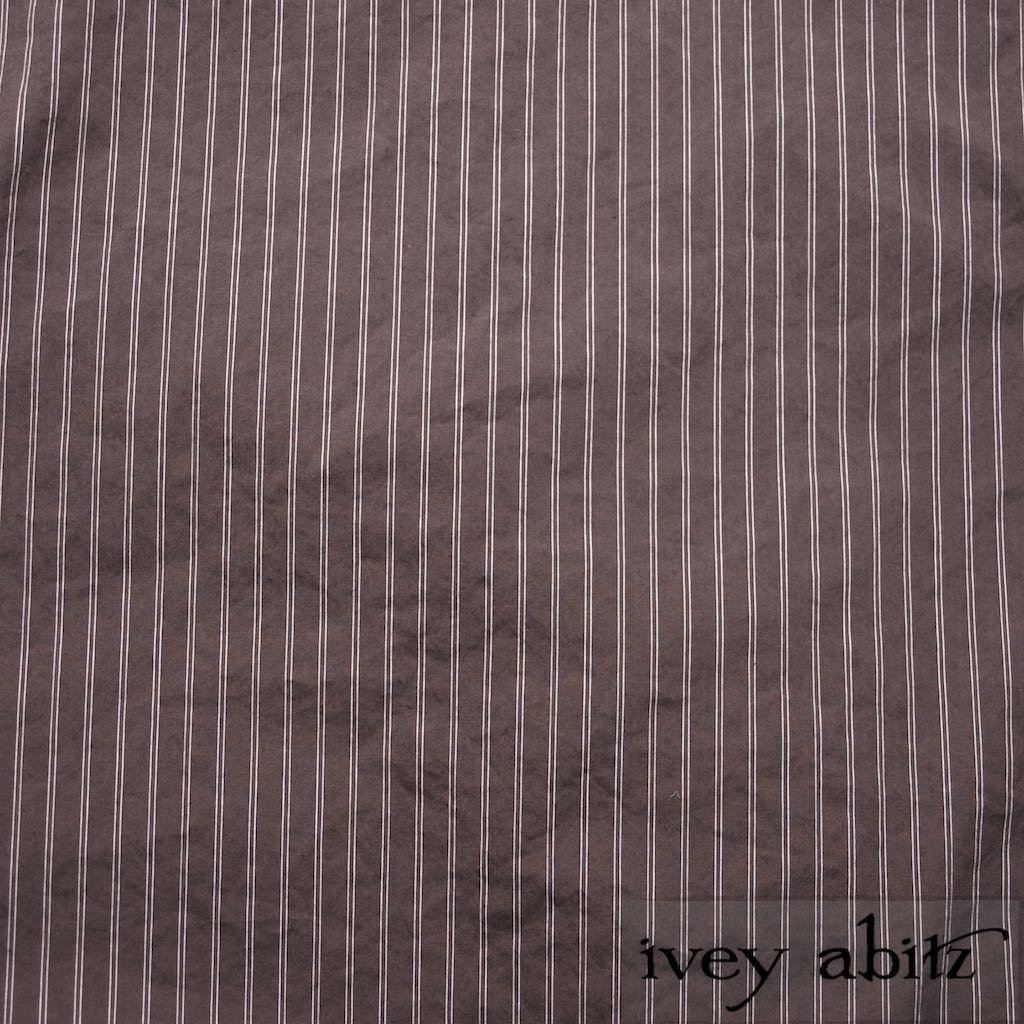 Feather Brown Stretchy Striped Cotton for Ivey Abitz bespoke designs for Ivey Abitz bespoke designs