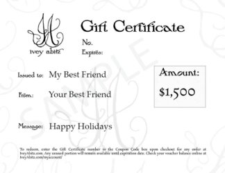 ivey abitz gift certificate