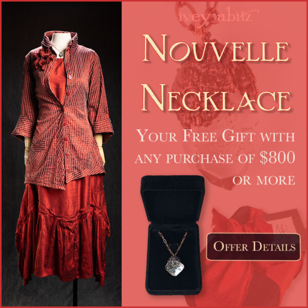Free gift necklace with purchase at IveyAbitz.com.