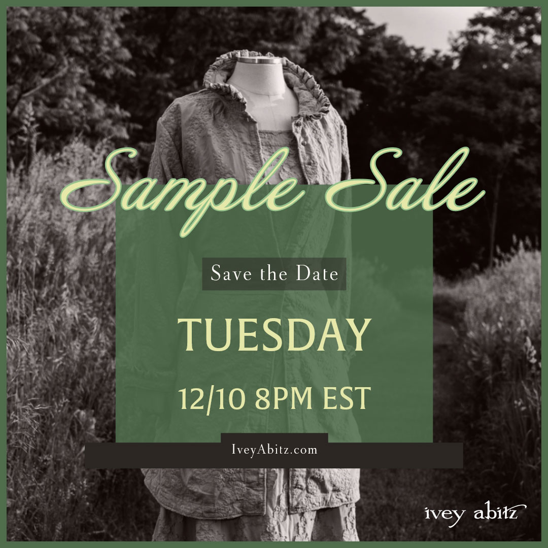 Sample Sale save the date ivey abitz