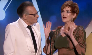 Carolyn Hennesy with Larry King