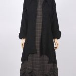 Chittister Shirt Jacket in Inkwell Jacquard Weave; Edenshire Frock in Brindle Plaid Weave