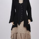 Chittister Shirt Jacket in Inkwell Jacquard Weave; Elliot Jacket in Chimney Lightweight Linen Knit; Trelawny Frock in Antiqued Striped Cotton