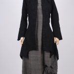 Chittister Shirt Jacket in Inkwell Jacquard Weave; Canterbury Frock in Wolfie Grey Washed Silk