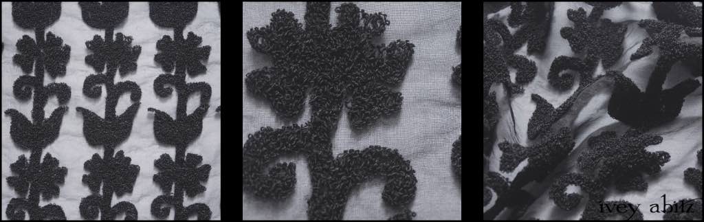 Ink Looped Embroidered Silk Organza