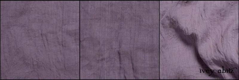 Purpose: Appropriate for most of our frocks, dusters, skirts, and sashes in the collection. Description: A muted lavender hue is a lovely accent fabric in the new spring and summer palette. It is our favourite voile weave for spring and summer in a refreshing new hue. We love it for a light layering duster for summer. It is available for several of our frocks, too. Semi-transparent. Airy and breezy weave. Content: 100 percent washed cotton.Care: Simply hand wash or put through machine delicate cycle in cold water with a plant based detergent. We suggest using a natural fabric softener to maintain the softness we have washed into it. Tumble dry on extra-low heat with our artisan wool dryer balls to keep the relaxed effect that is featured in the Look Book. Twist and hang to dry to keep the crinkled effect in it.