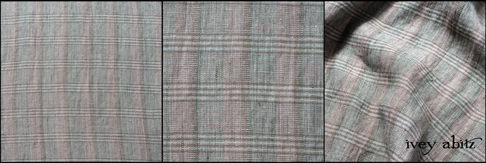 Leafy Washed Plaid Linen