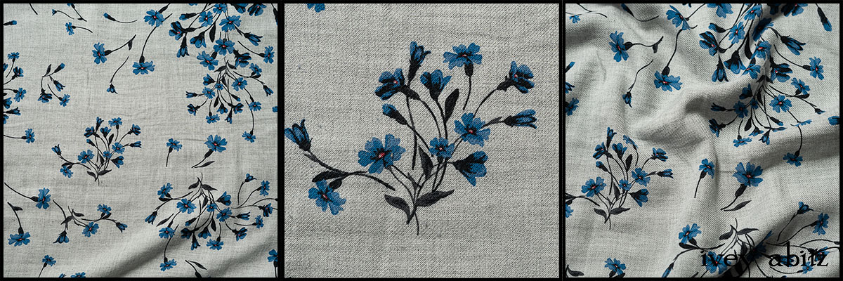 Liberty Forget-Me-Not Weave - Collection 64