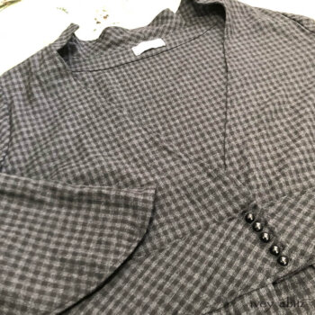 Bellingham Duster Coat in a check wool weave.