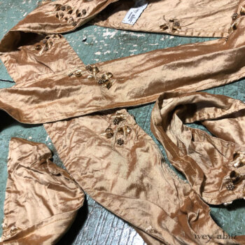 Blanchefleur Sash in a rare beaded and embroidered silk.