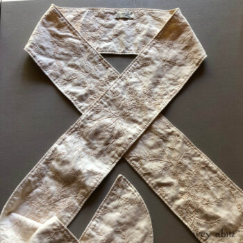 Blanchefleur Sash in a sturdy embroidered cotton creates a fabulous sash to wear around the waist.