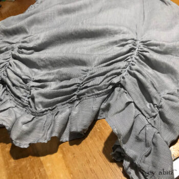 Clemmie Frock in an ethereal stripe silk.