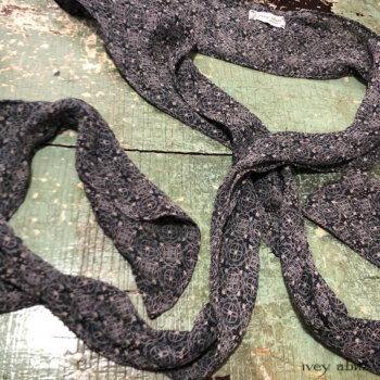 Blanchefleur Sash in a silk chiffon. Best worn around the neck in a light breeze.