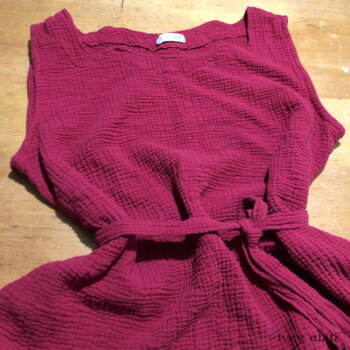 Our new Harrison Frock in a wonderfully comfortable cotton crinkled gauze.