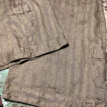 Montague Trousers in a smart herringbone linen.