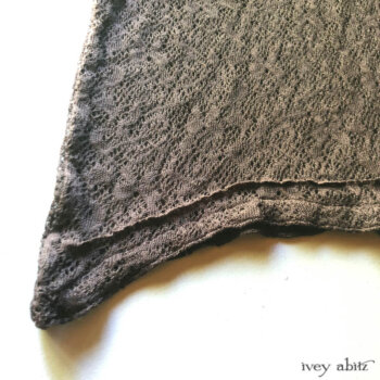 Detailed view of the Lydia Overlay in a beautiful knit.