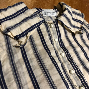 Chittister Vest in a washed striped silk.