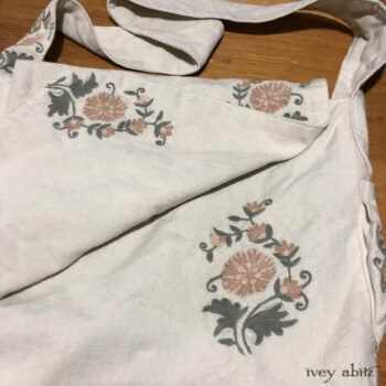 Solomon Bag is quite content and happy in an embroidered weave.