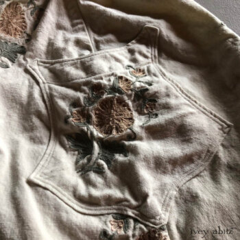 Detailed view of a Chittister Frock pocket.