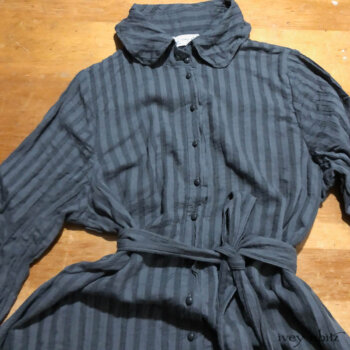 Amorette Shirt Jacket in a stripe cotton gauze.