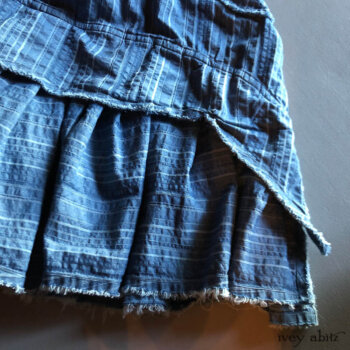 Bottom hem detail of the Ardsleydale Frock in a sold out weave.