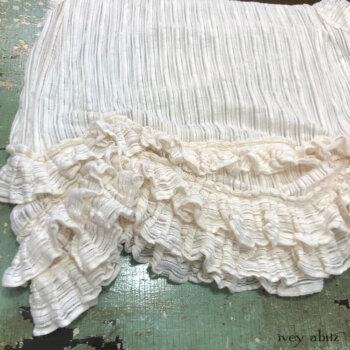 Fennefleur Frock in a variegated striped weave.