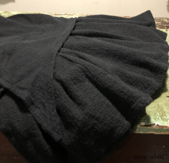 Blanchefleur Frock in a classic black cotton linen. It is a must have in any Ivey Abitz wardrobe.