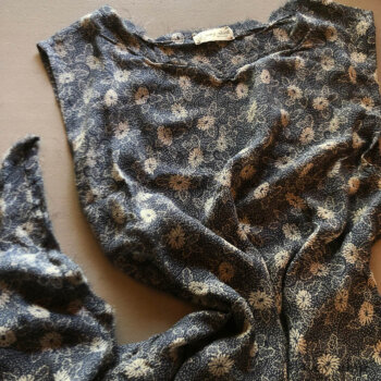 Ardsley Frock in a floral silk chiffon that sold out during the first days of a recent collection.